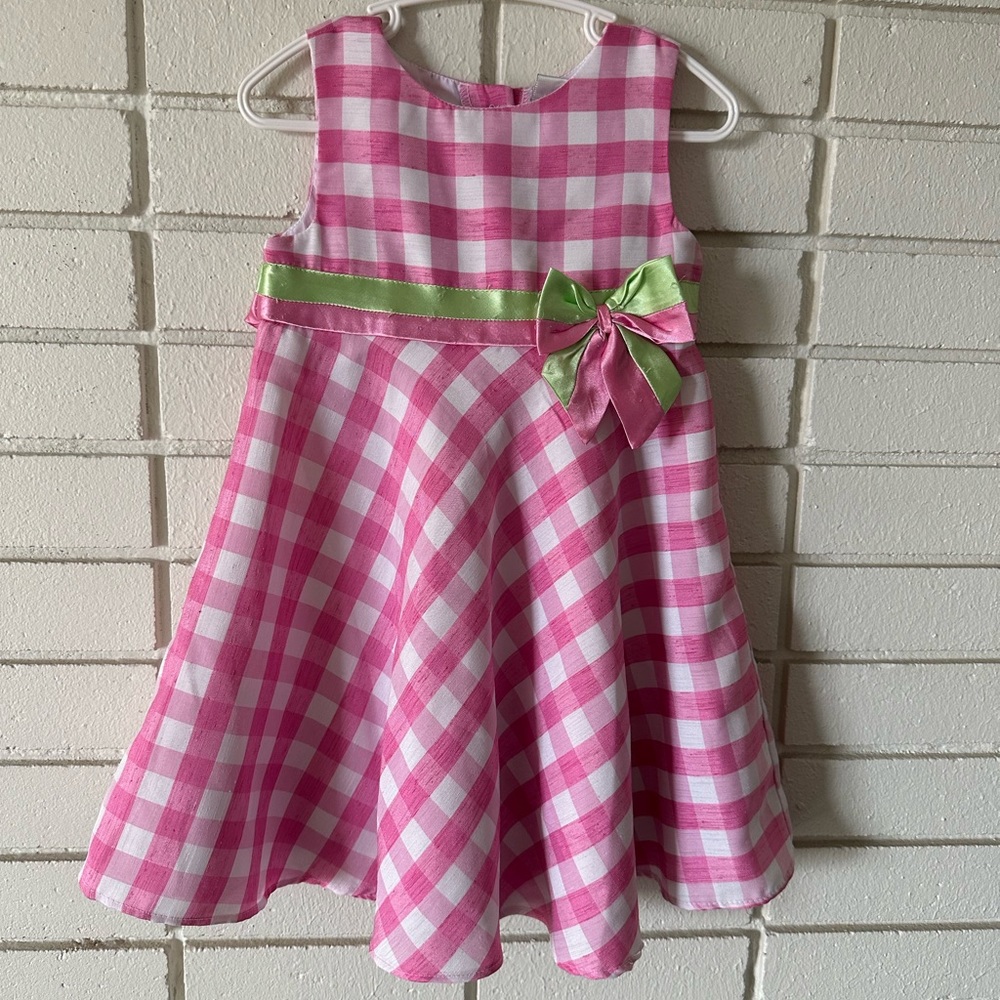 Pink and Green Plaid Dress